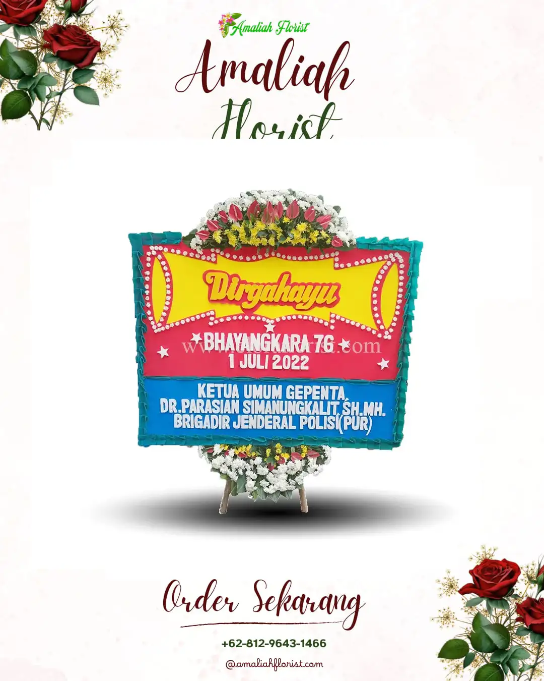 Papan Bunga HUT Ulang Tahun Wonoplintahan